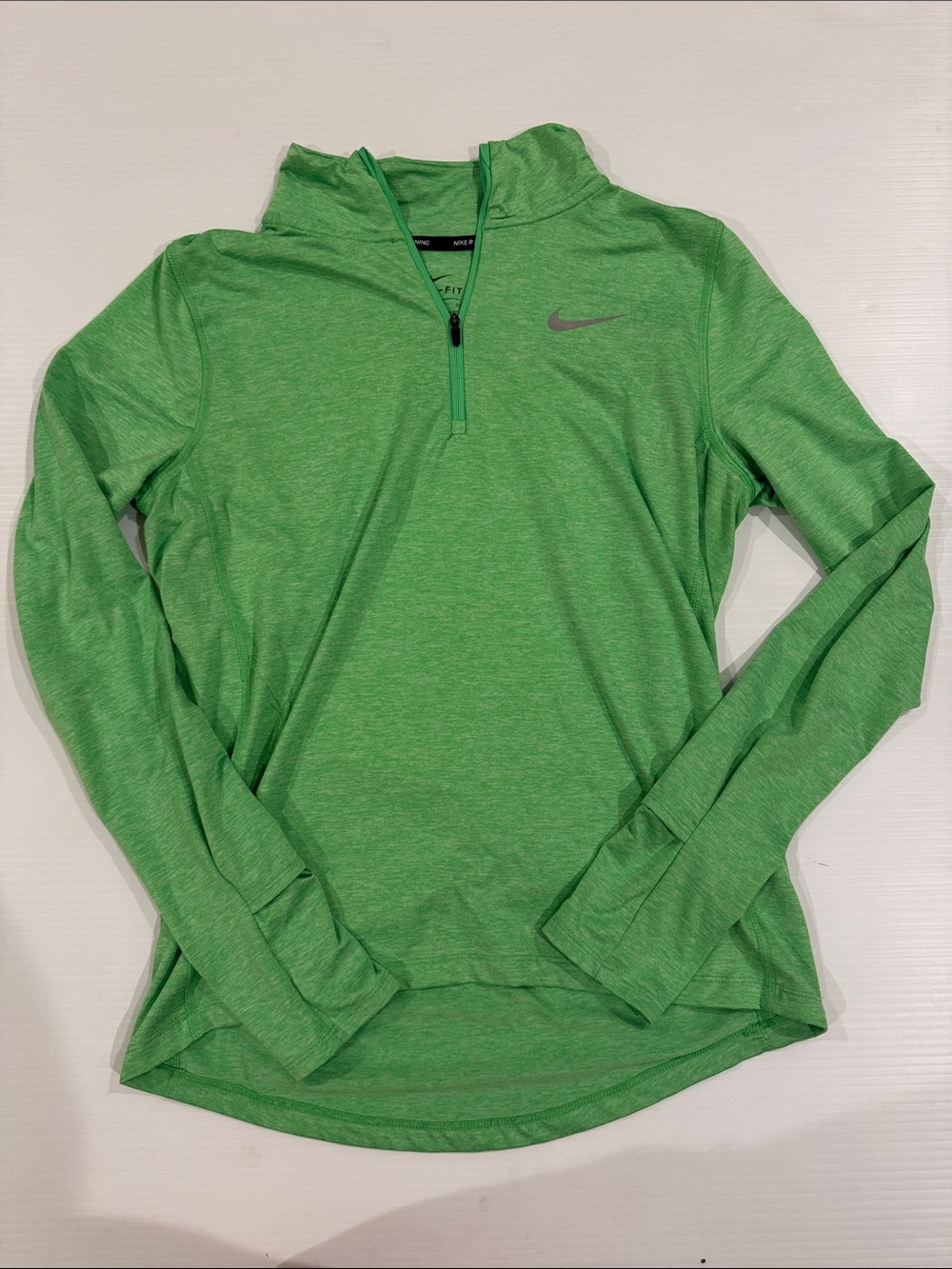 Nike Green Quarter-Zip Performance Top Womens Size Small